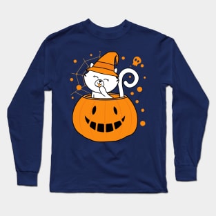 Catoween,Happy catoween Long Sleeve T-Shirt